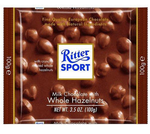 Ritter Sport Milk Chocolate Whole Hazelnut, 100g