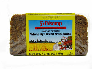 Whole Rye bread with Muesli, 475 gr