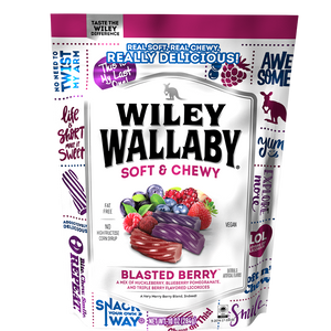 Wiley Wallaby Blasted Berry licorice, 10 oz.